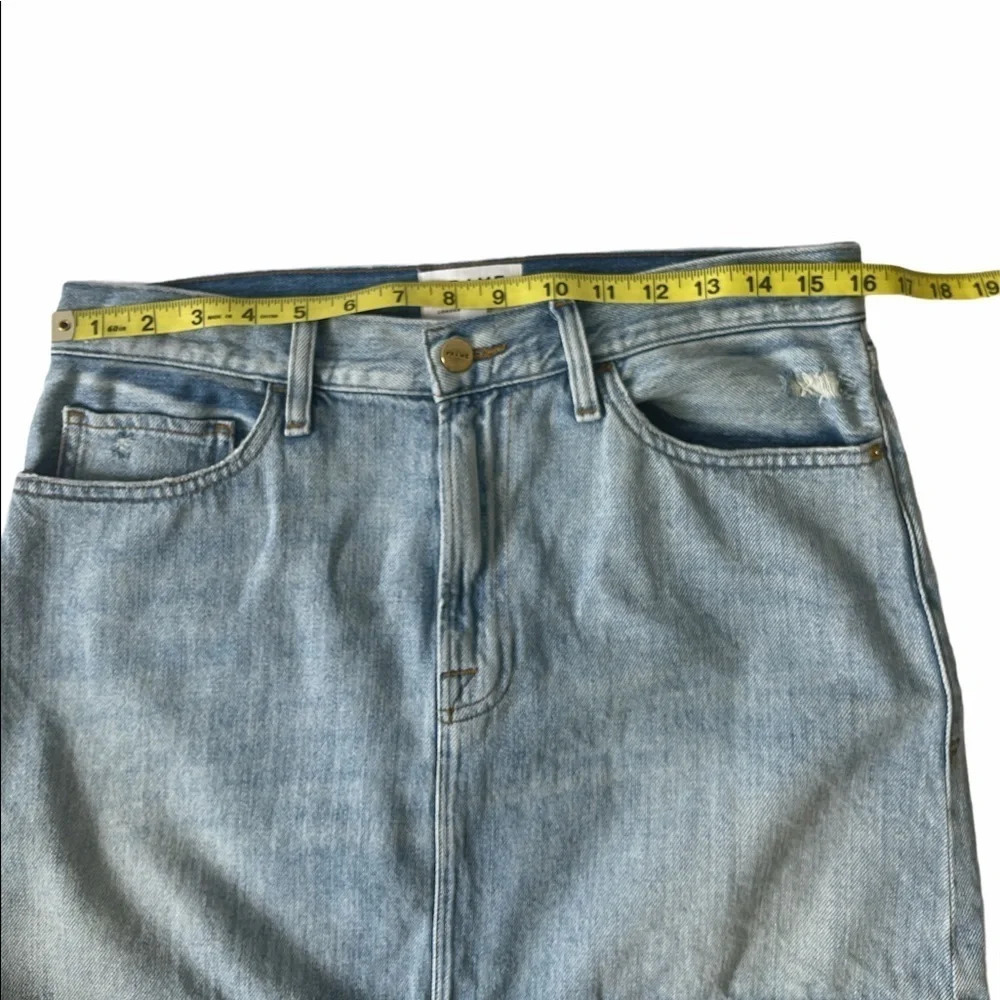 Frame Le Mini Ryde Wash Distressed Denim Skirt - Picture 11 of 15